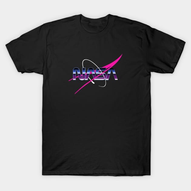 Nasa 80s Retro Spacewave Logo T-Shirt by kaeru